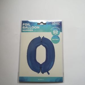 Tamsiai mėlynas folinis  balionas skaičius – 0
