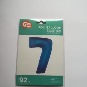 Tamsiai mėlynas folinis  balionas skaičius – 7
