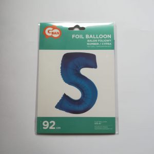 Tamsiai mėlynas folinis  balionas skaičius – 5