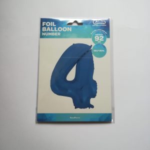 Tamsiai mėlynas folinis  balionas skaičius – 4