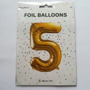 Folinis  balionas skaičius – „5“